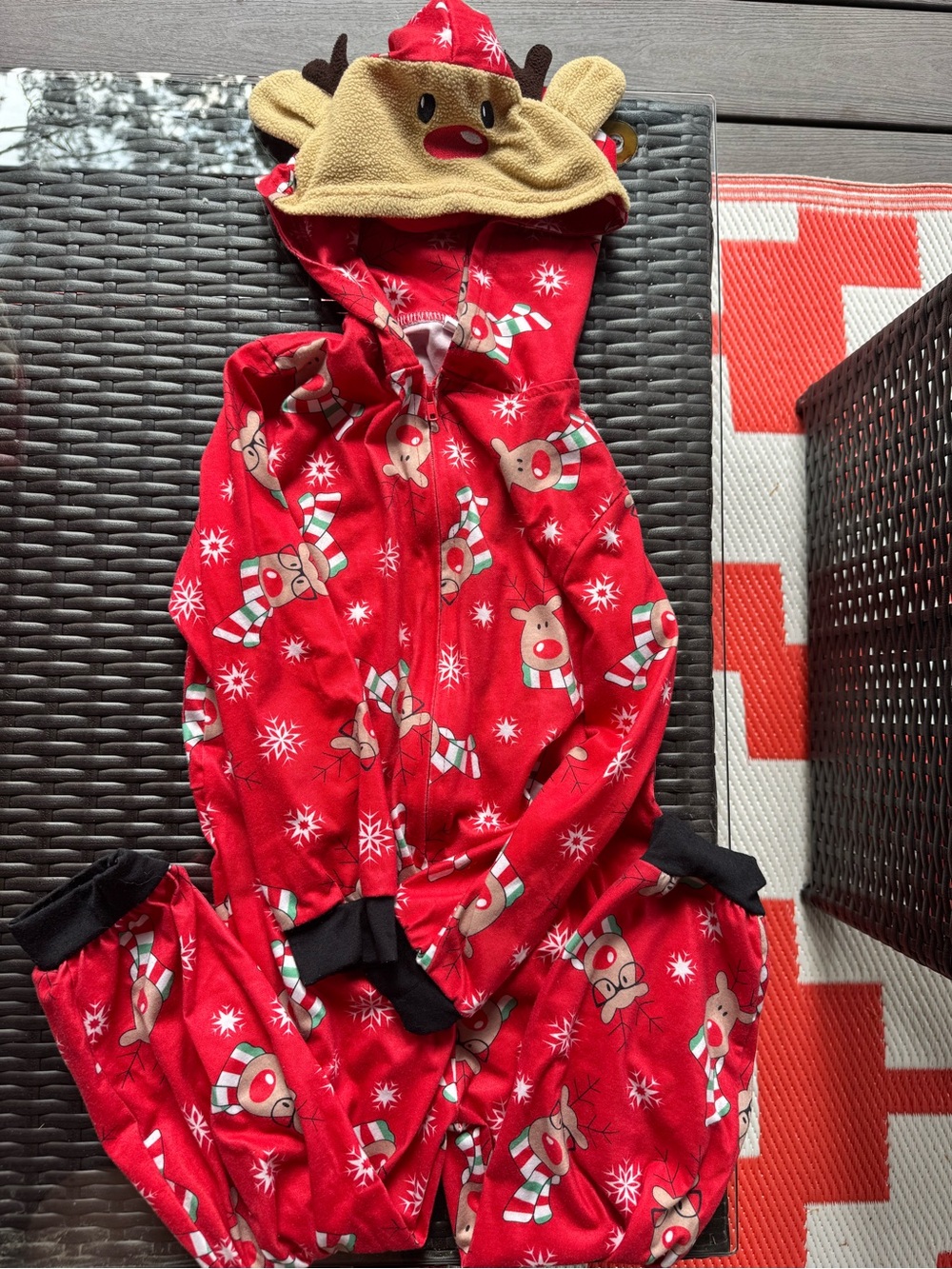 Family Matching Holiday Reindeer Pajama Sets in Bright Red - 5T, 11T, W Lg, 2XL